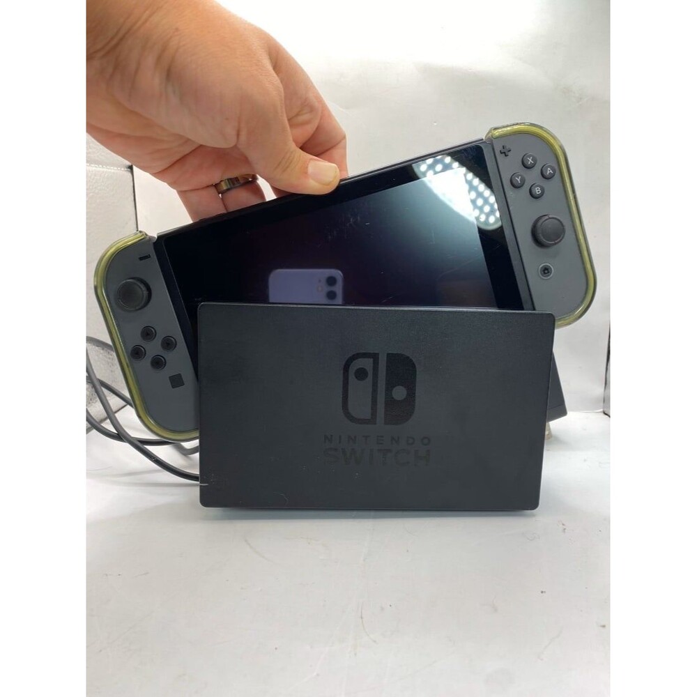 Nintendo Switch Black Gray Console + Dock Tested Switch 1 Handheld
